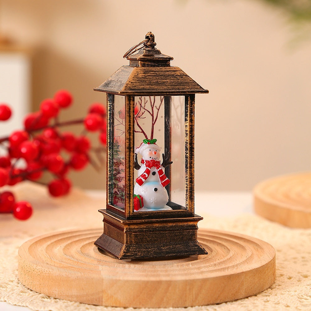 Christmas Portable Oil Lamp Santa Party Decoration