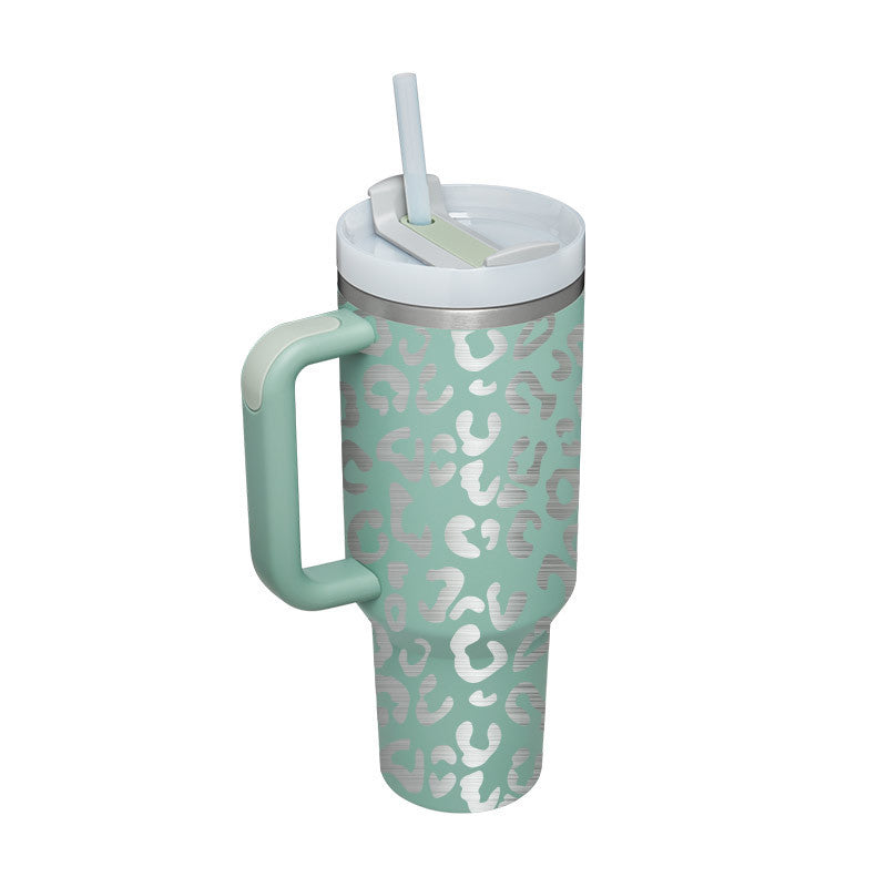 40 Oz Tumbler With Handle Straw Insulated