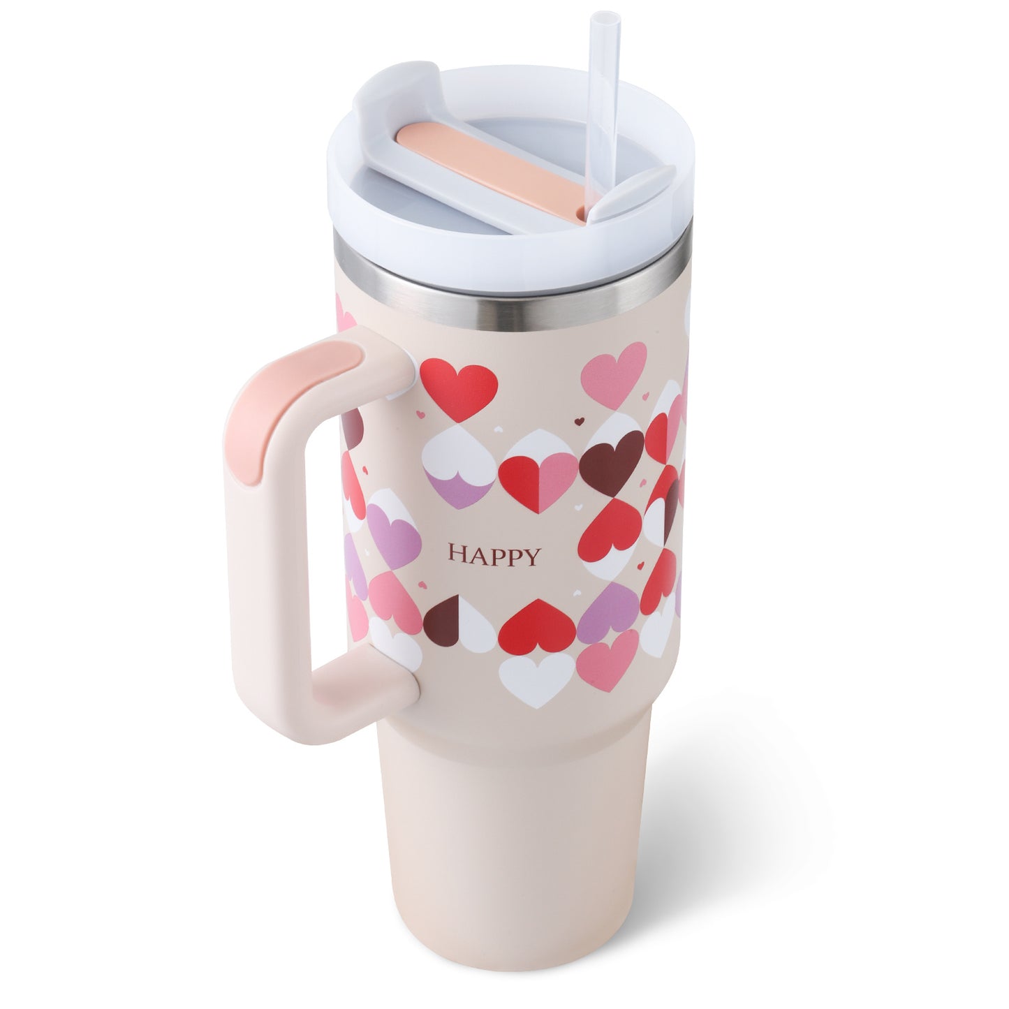 40 Oz Tumbler With Handle Straw Insulated