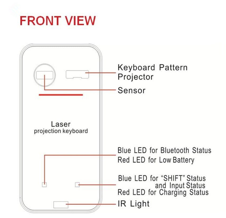 LEING FST Virtual Laser Keyboard Bluetooth