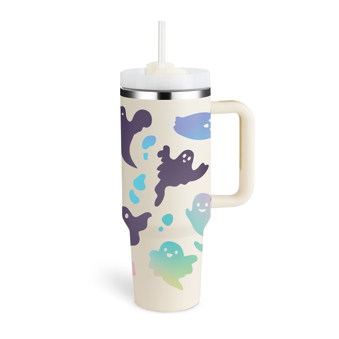 40 Oz Tumbler With Handle Straw Insulated