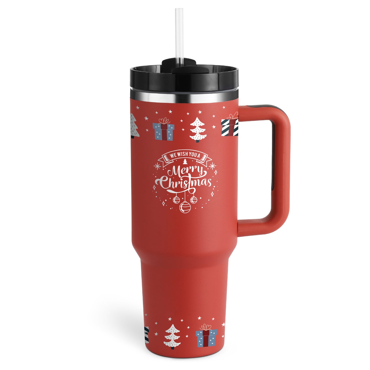 40 Oz Tumbler With Handle Straw Insulated