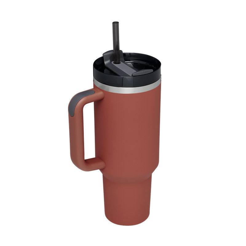 40 Oz Tumbler With Handle Straw Insulated