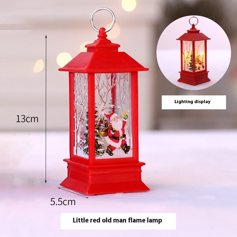 Christmas Portable Oil Lamp Santa Party Decoration