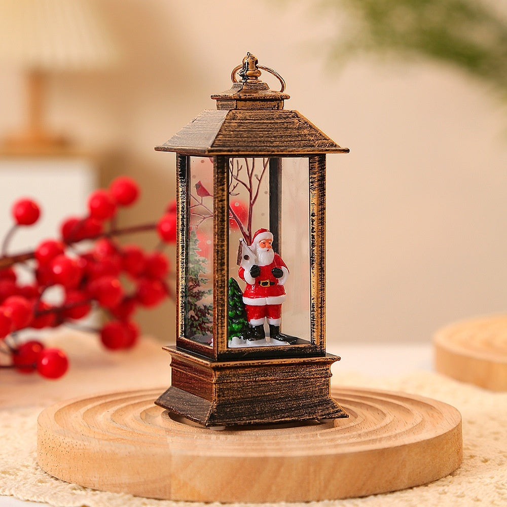 Christmas Portable Oil Lamp Santa Party Decoration