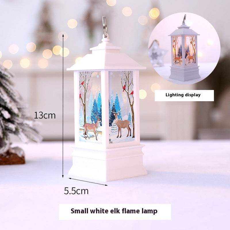 Christmas Portable Oil Lamp Santa Party Decoration