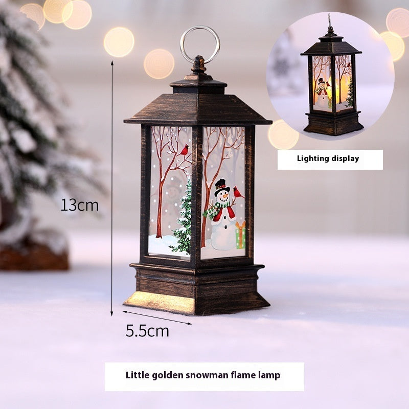 Christmas Portable Oil Lamp Santa Party Decoration