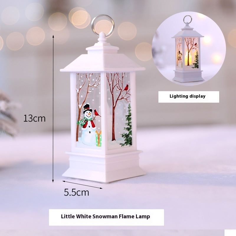 Christmas Portable Oil Lamp Santa Party Decoration