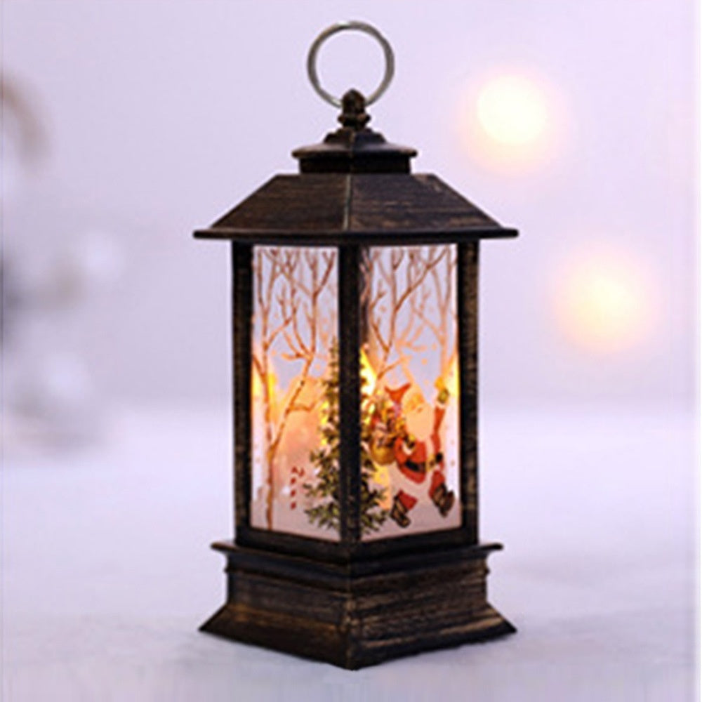 Christmas Portable Oil Lamp Santa Party Decoration