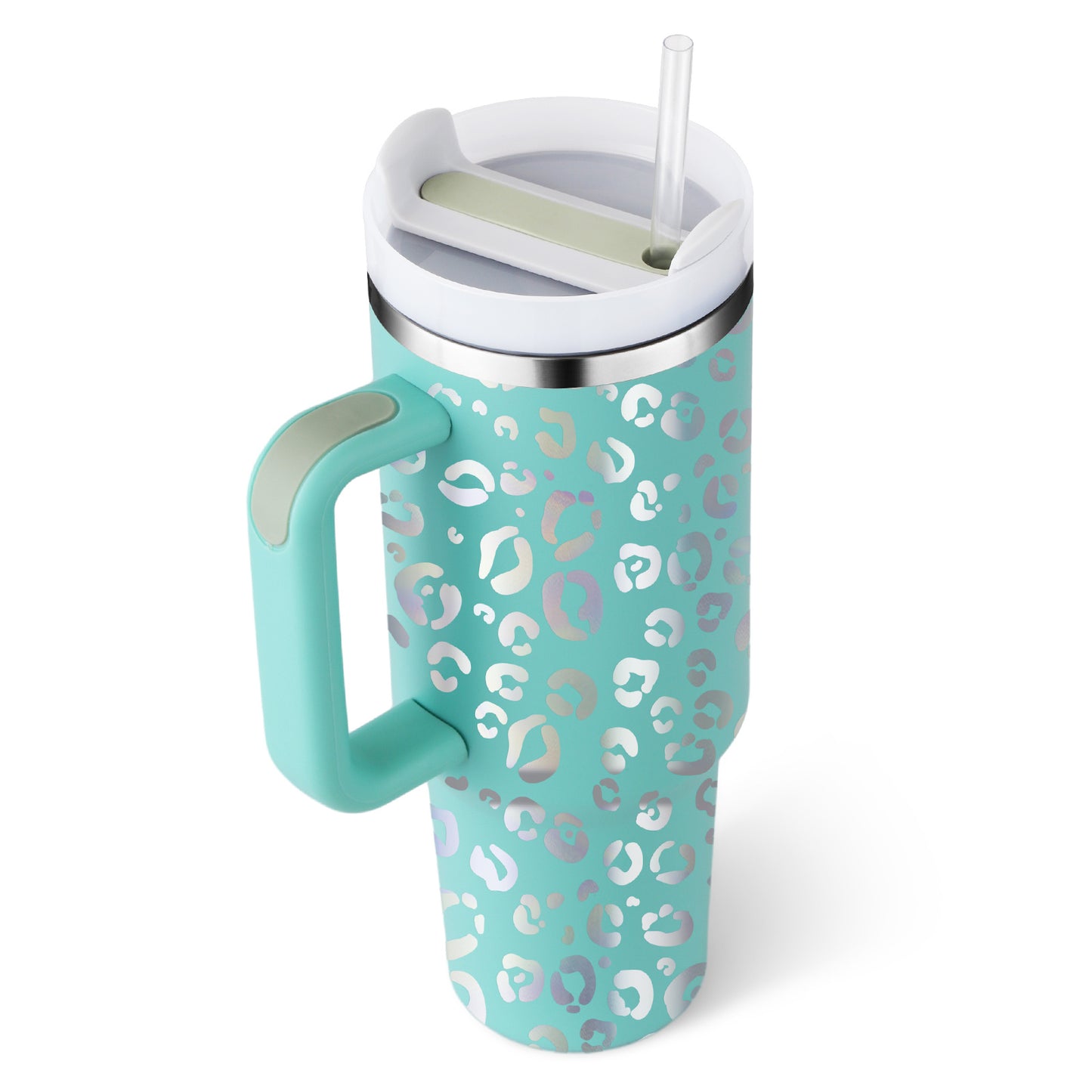 40 Oz Tumbler With Handle Straw Insulated