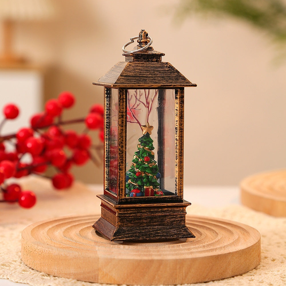 Christmas Portable Oil Lamp Santa Party Decoration